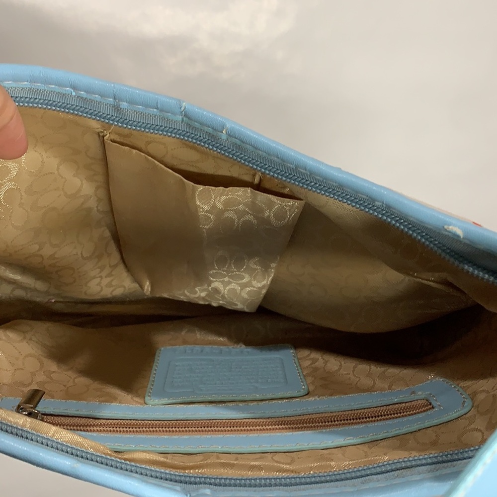 Vintage Coach Hampton pastel scrabble small shoulder bag - Picture 6 of 7